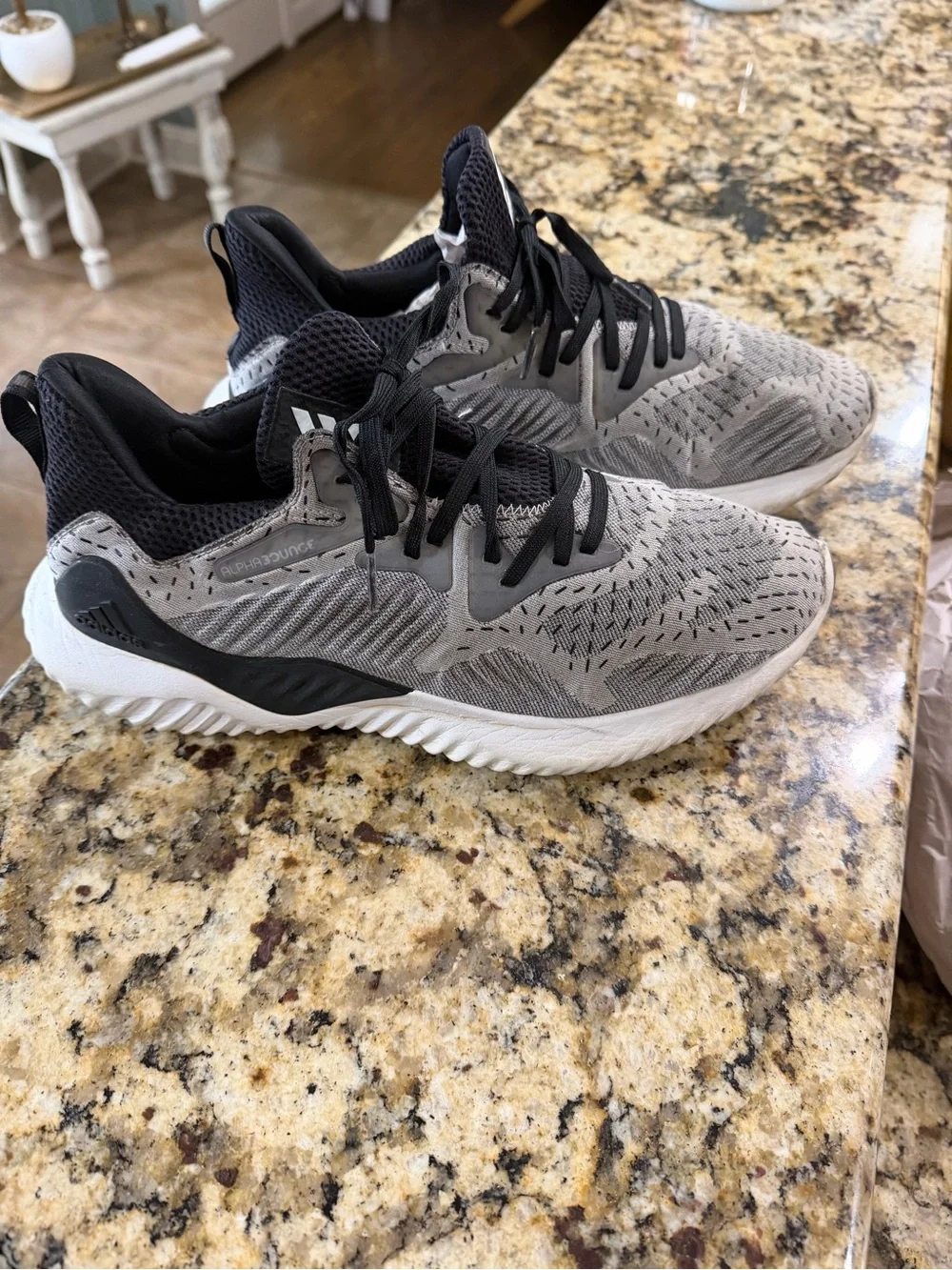 adidas Black Running Shoe Interior with Size Tag